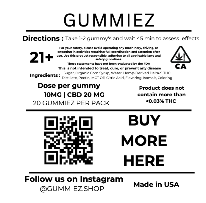 STRAWBERRY KIWI RELAXING GUMMIEZ 200MG 20PK