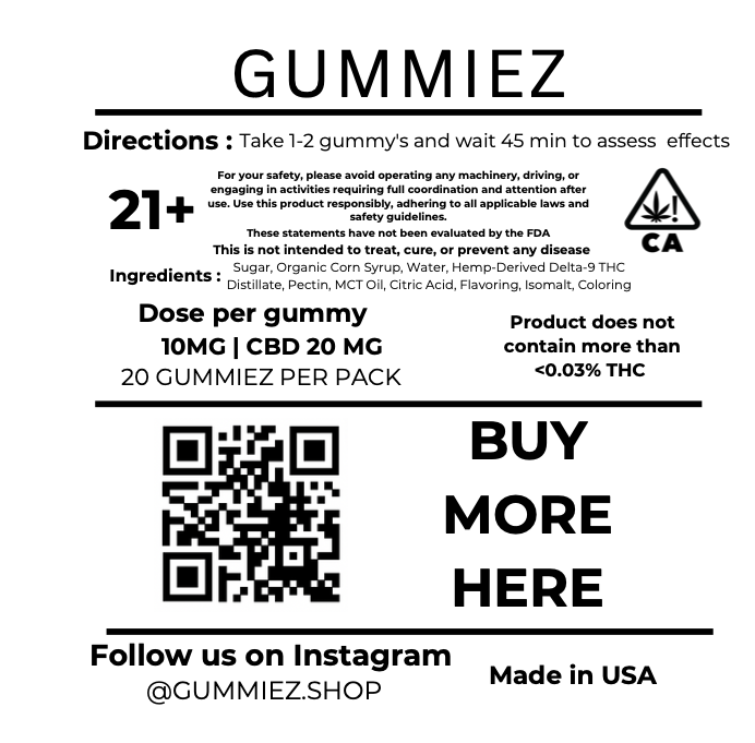 STRAWBERRY KIWI RELAXING GUMMIEZ  200MG 20PK